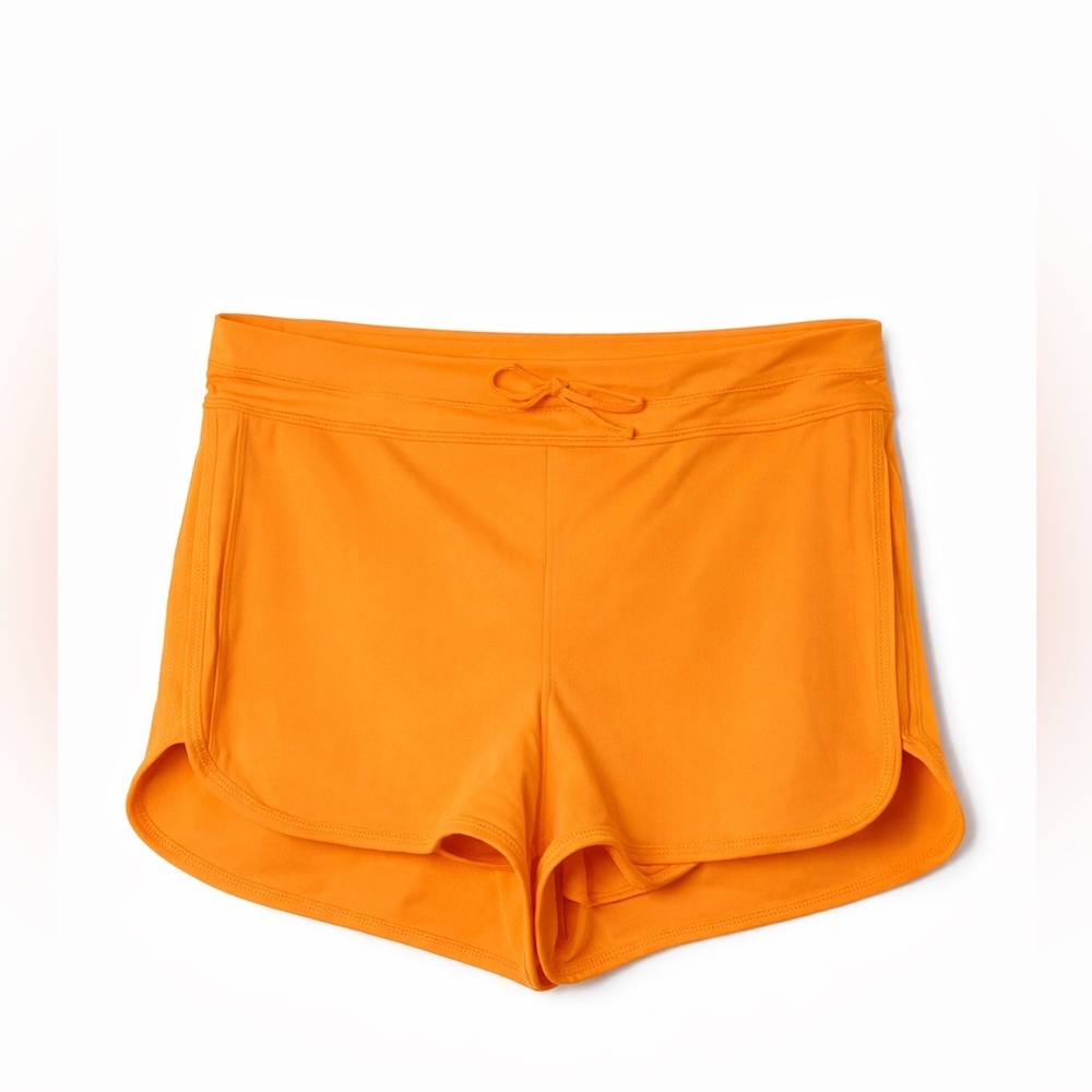 Athleta Neon Orange Run Shorts Athleisure Dopamine Active Y2K-Large
